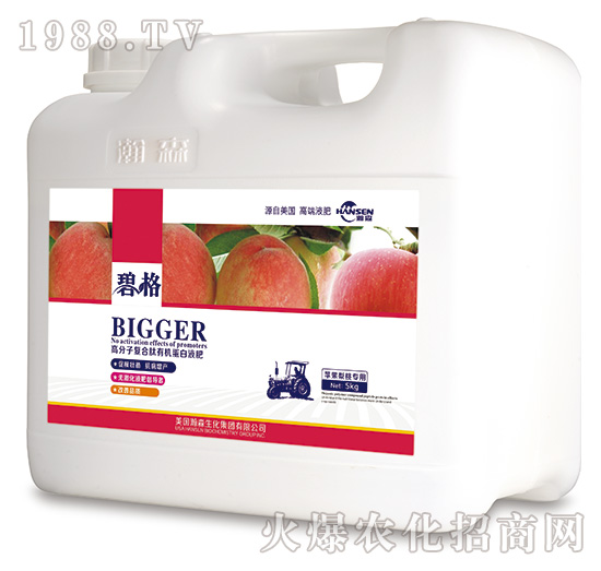 苹果梨桃专用高分子复合肽有机蛋白液肥（壶装）-碧格-瀚森