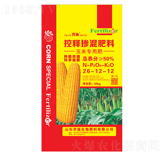 玉米专用控释掺混肥料26-12-12-齐施