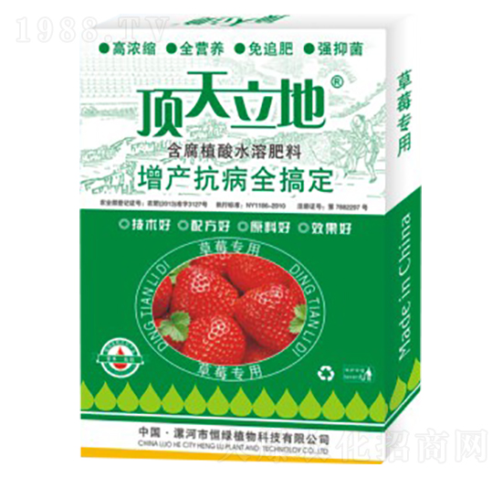 草莓专用含腐植酸水溶肥料-顶天立地-恒绿植物