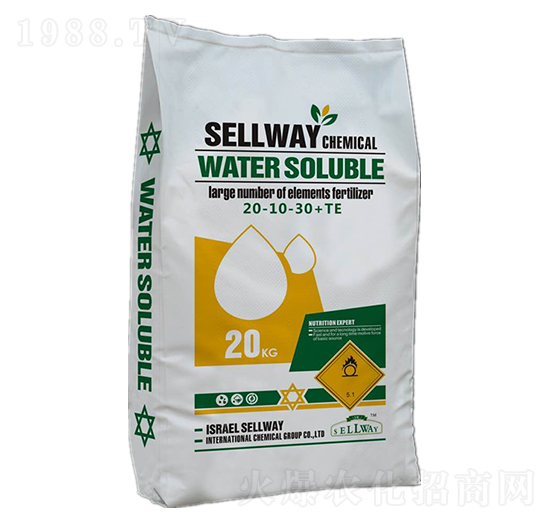20kg大量元素水溶肥料20-10-30+TE-赛威生物