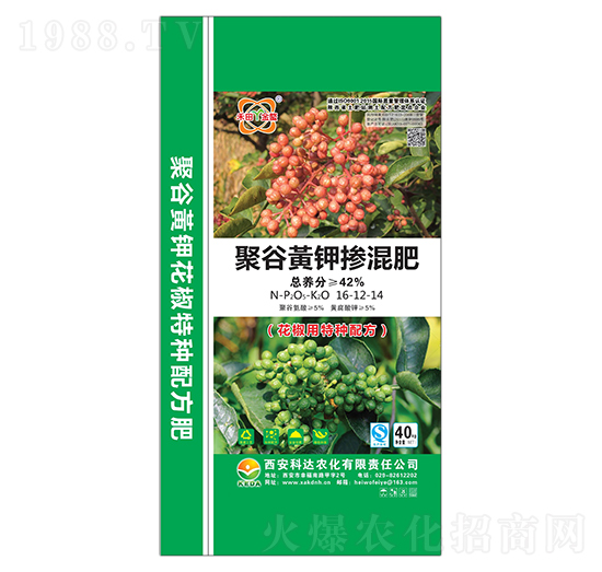 花椒专用聚谷黄钾掺混肥16-12-14-科达农化
