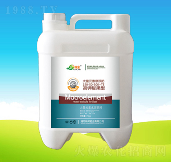 高钾膨果型大量元素悬浮肥150-50-300+TE-韩邦肥业