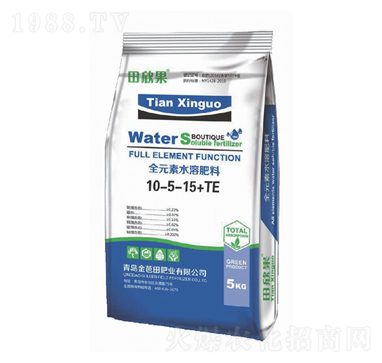 全元素水溶肥料10-5-15+TE-田欣果-金芭田