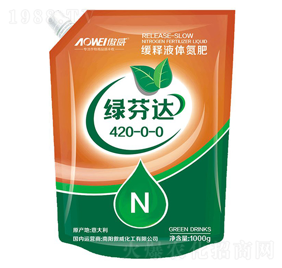 绿芬达缓释液体氮肥420-0-0-傲威