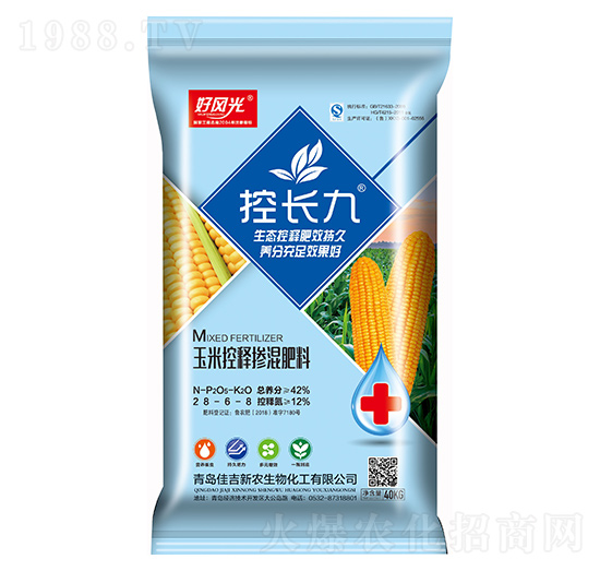 玉米控释掺混肥料26-6-8 控长九 佳吉新农