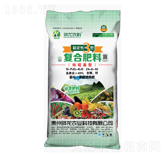 茶叶·果树适用纯硫基型复合肥料24-6-10-骅龙农业