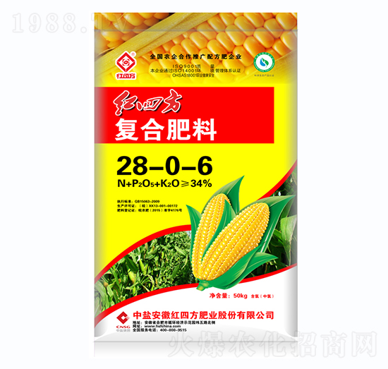 高氮肥玉米肥料28-0-6-红四方