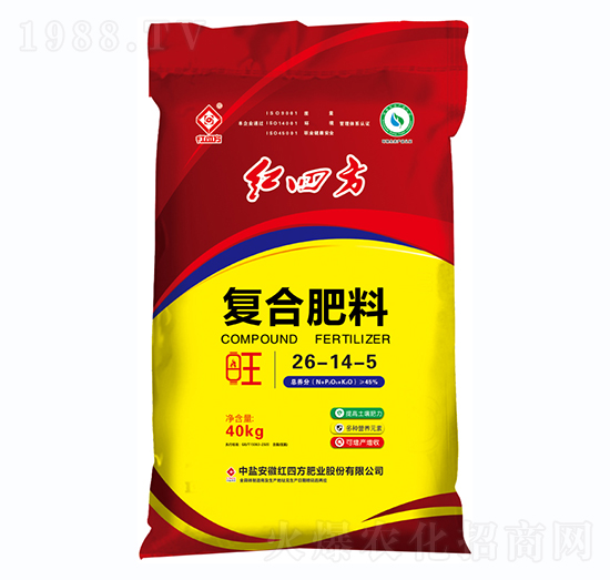 40kg氯基复合肥料26-14-5-红四方