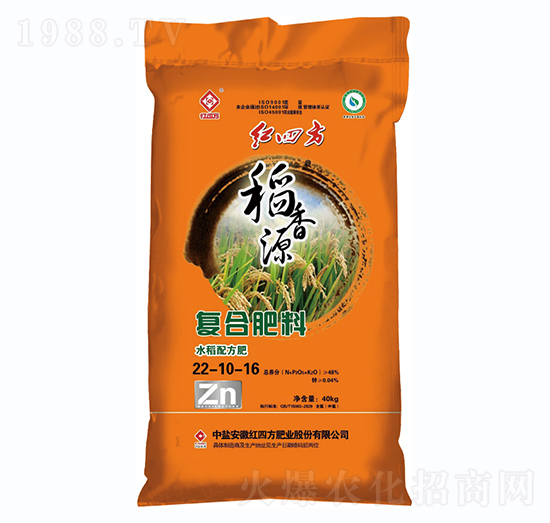 水稻专用配方复合肥料22-10-16-稻香源-红四方