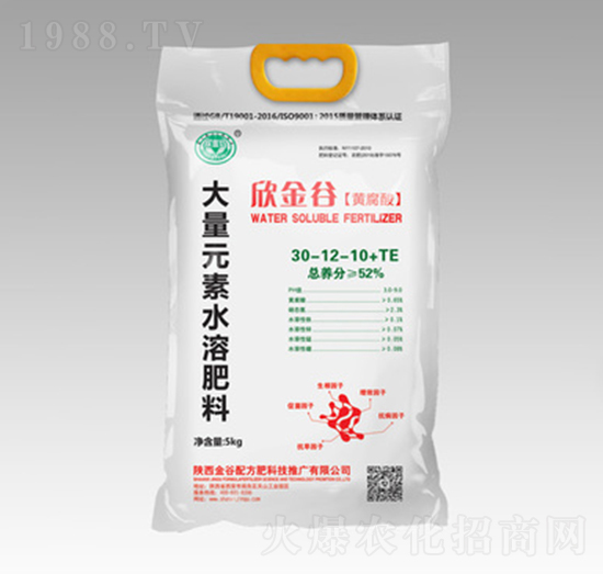 黄腐酸大量元素水溶肥料30-12-10+TE-欣金谷-金谷配方肥