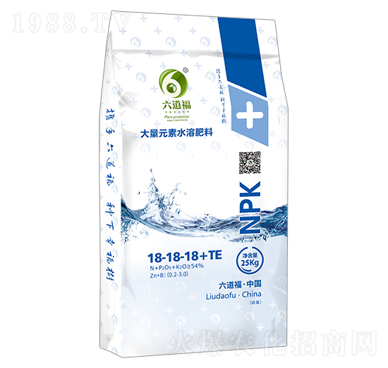 硫基大量元素水溶肥料18-18-18+TE-六道福