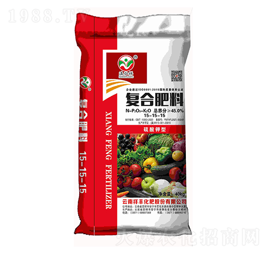 40kg硫酸钾型复合肥料15-15-15-滇弘祥-祥丰集团