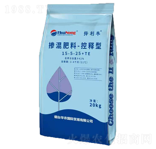 掺混肥料-控释型15-5-25+TE-择利丰-华农国际