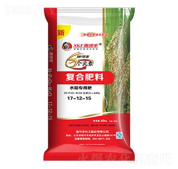 6��元素水稻�Ｓ�秃戏柿�17-12-15（40kg）-施可�S